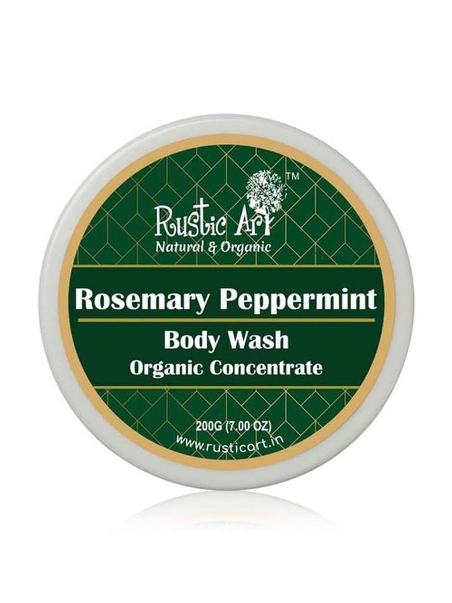 Rustic Art Rosemary Peppermint Body Wash Concentrate - 200 gm
