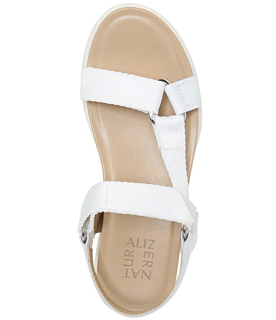 Naturalizer Flores Leather And Fabric Ankle Strap Sandal