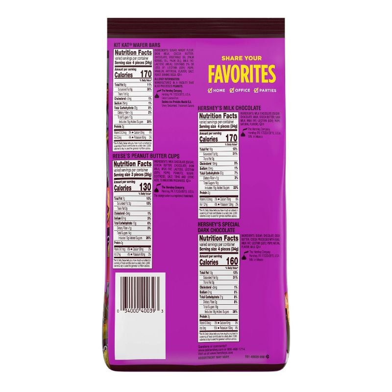 Hershey's Candy Dish Chocolate Assortment Candy Miniatures Variety Pack - 42.9oz