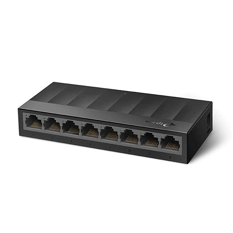 Litewave 8 Port Gigabit Ethernet Switch | Desktop Ethernet Splitter | Plastic Case | Unshielded Network Switch | Plug Play | Fanless Quiet | Unmanaged LS1008G
