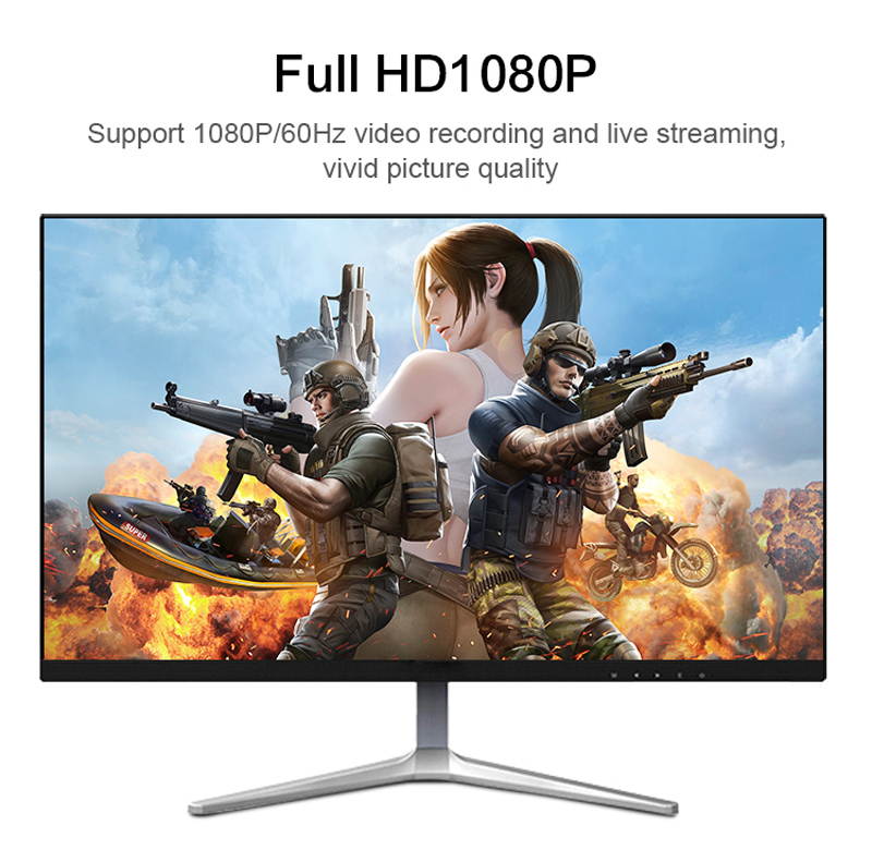 5Ports HDMI To USB3.0 1080P/60Hz Game Video Capture Card Live Streaming with Mic Input for PS4/XBOX/Switch/Camera Mobile Phone Outdoor Live Broadcast, plug and play , no need to install driver