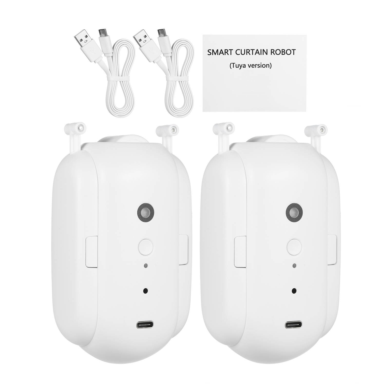 BT Automatic Curtain Opener Closer Robot Wireless Smart Curtain Motor Timer Voice Control Smart Home Automation Device for Curtain Track Rod Replacement for Amazon Alexa Google Assistant