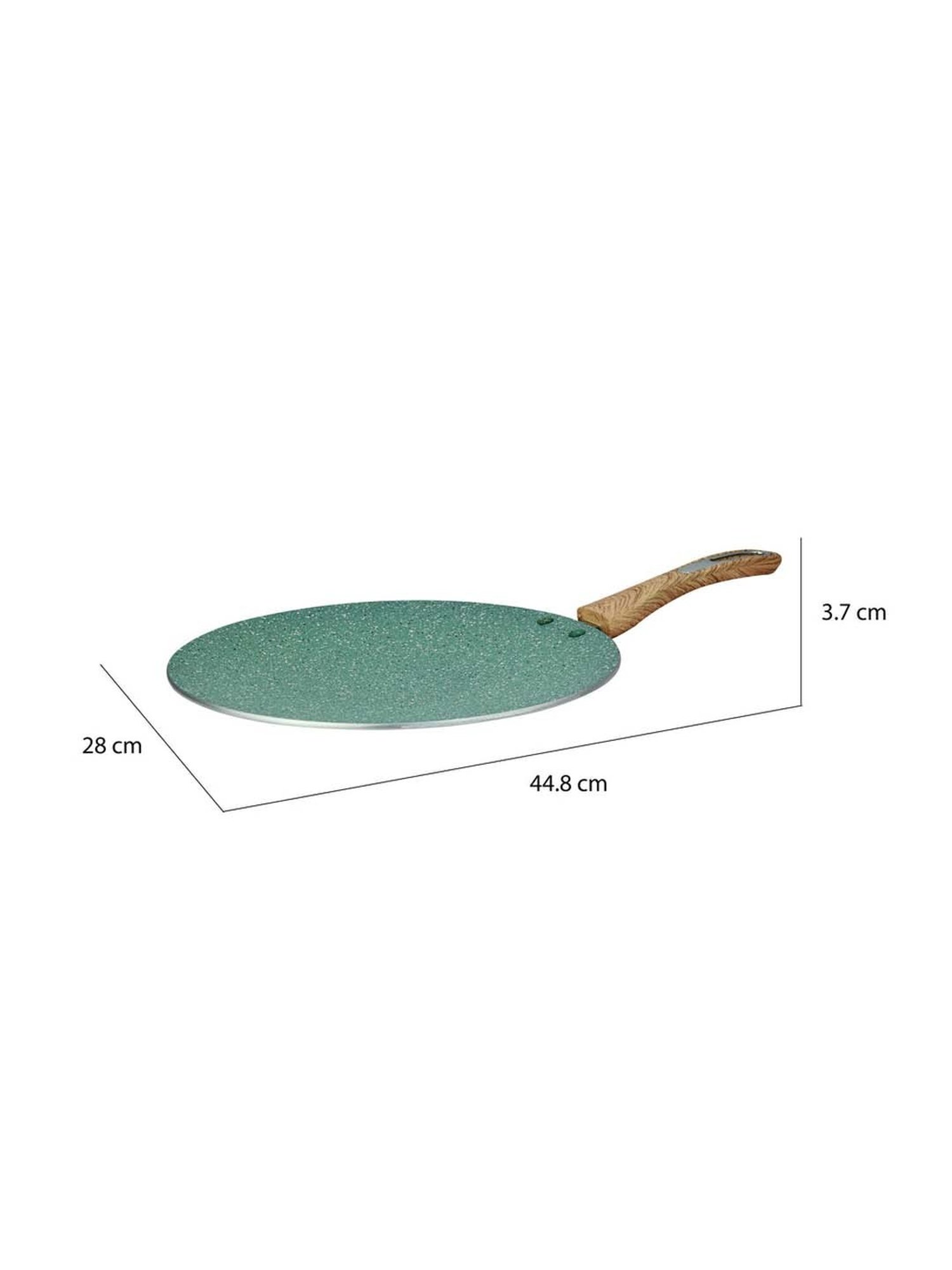 Nirlon Pure Grade Virgin Aluminium Non-stick Induction Base Flat Tawa - 26 cm Diameter