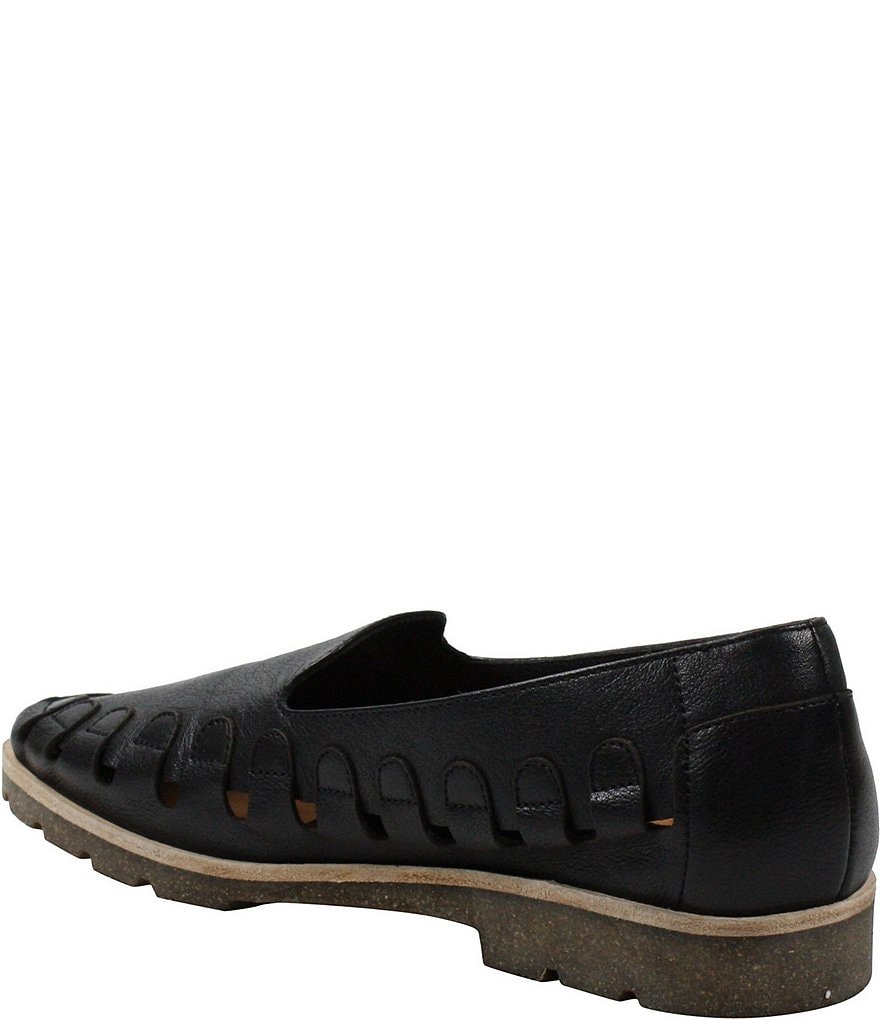 L'Amour Des Pieds Xanthia Leather Cut Out Venetian Slip Ons