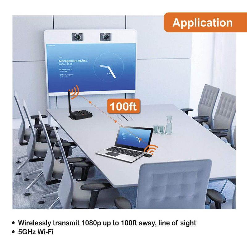 J-Tech Digital 1080p@60Hz Wireless HDMI Extender Adapter Dongle Up To 100' Distance IR Support [JTECH-WDEX-30M]