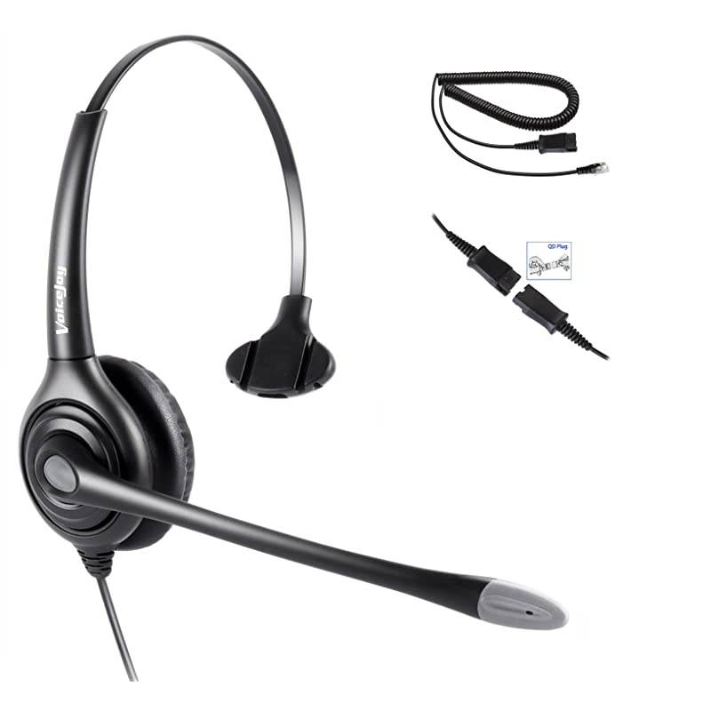 Headset with Microphone and Quick Disconnect, RJ9 Plug Only for Cisco IP Phones 794X 796X 797X 69XX Series and 8811,8841,8851,8861,8941,8945,8961,9951,9971 etc