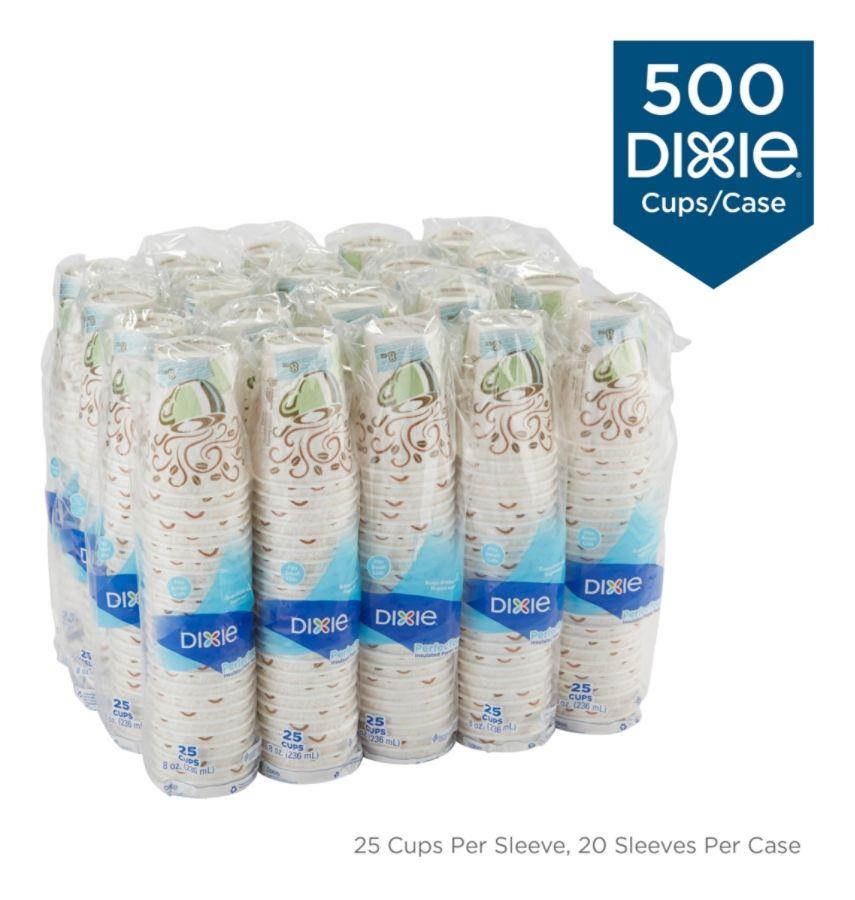 PerfecTouch 5338DX WiseSize Insulated Cup, Coffee Dreams Design, 8 oz Capacity (20 Packs of 25)