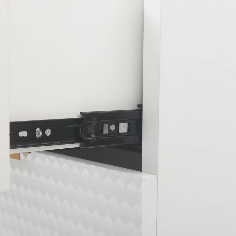 Jolie 2 Drawer Side Table White - Adore Decor