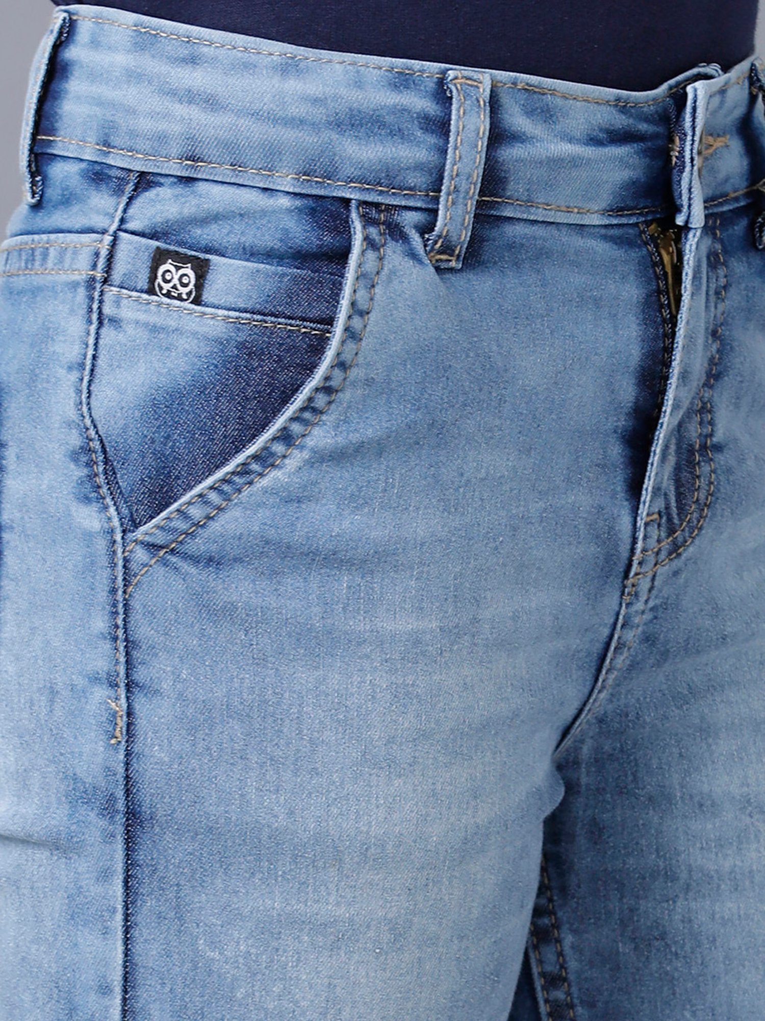 Under Fourteen Only Kids Blue Washed Shorts