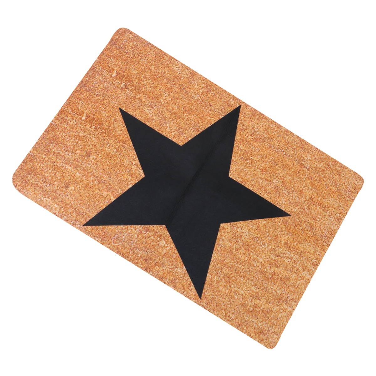 1 Pc Star Pattern Door Mat Durable Rubber Carpet Floor Mat Water Absorption Non-slip Pad Ultra-thin Gate Rug (Chocolate)