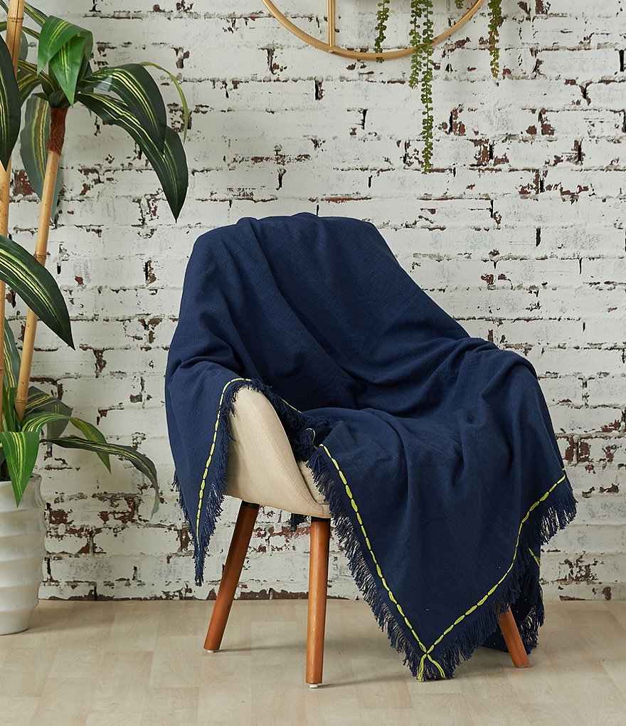 carol & frank Cheryl Indigo Throw