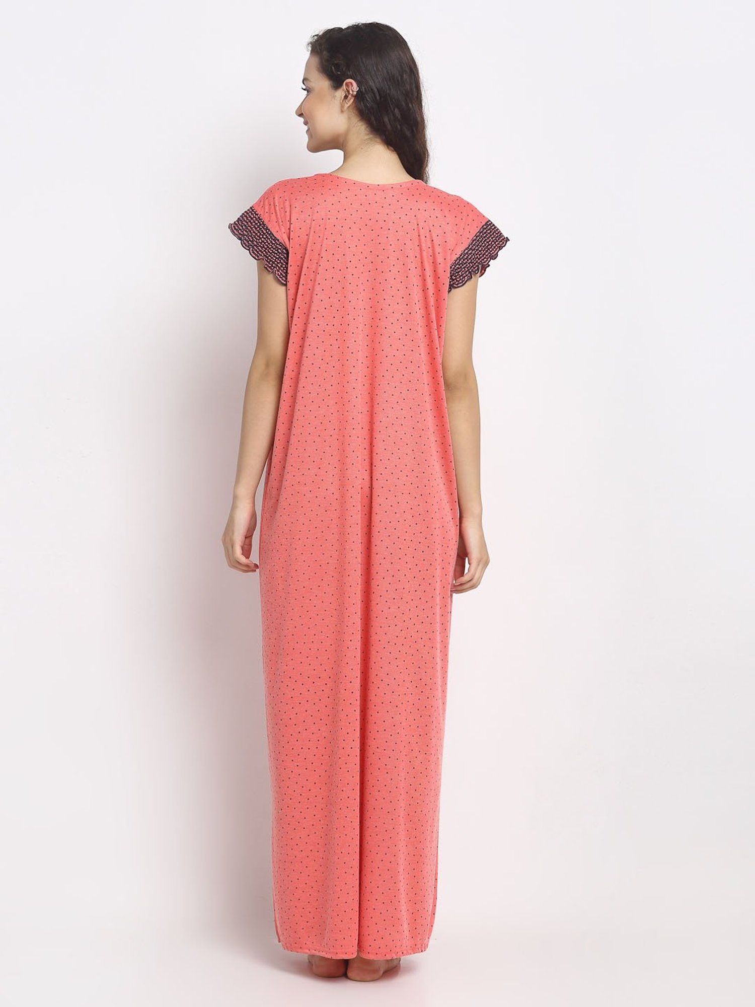 Secret Wish Orange Printed Nighty