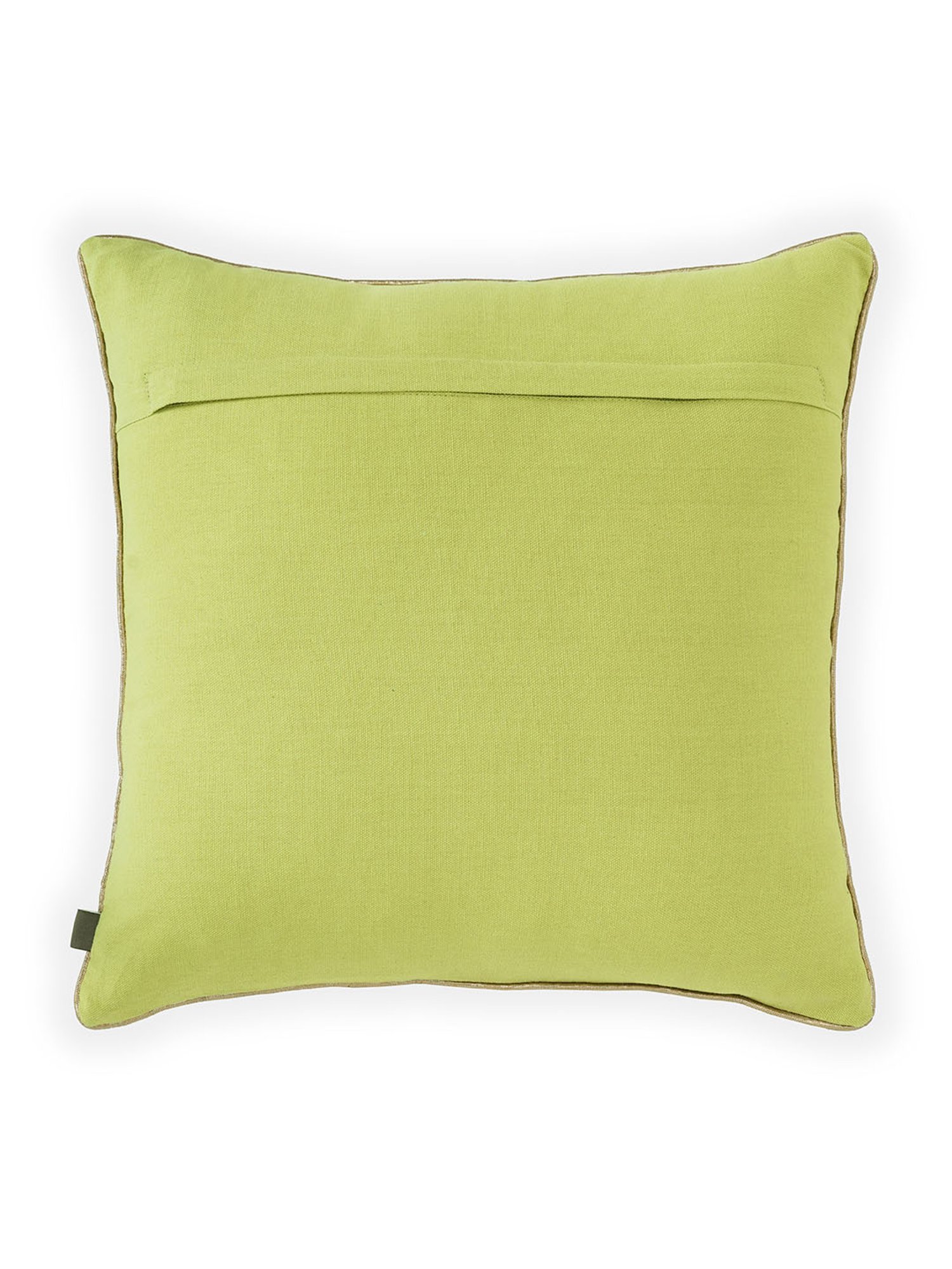 Pure Home and Living Green Cotton Printed Cushion Cover
