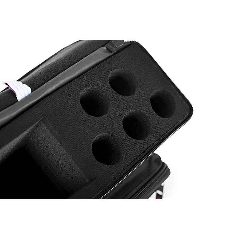 Cases Padded Microphone Carry Bag Holds 5 Wireless Microphone Systems GM5W