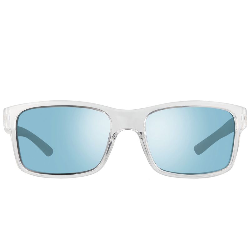 Revo Crawler S RE 1027 09 BL Unisex Rectangle Polarized Sunglasses Clear Crystal 59mm
