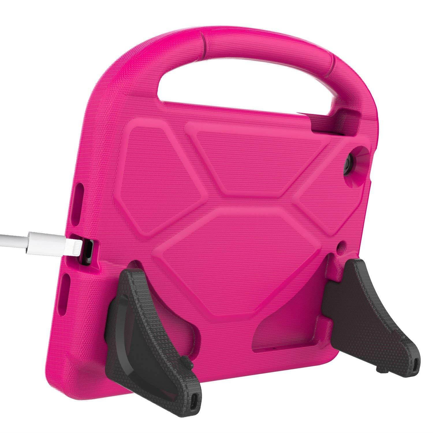 BMOUO Case for iPad Mini 1 2 3 with Built-in Screen Protector, Shockproof Lightweight Hard Cover Handle Stand Kids Case for Apple iPad Mini 1st 2nd 3rd Generation, Rose