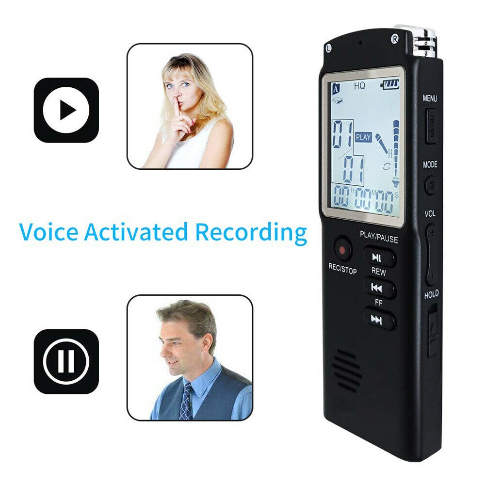 32G Voice Activated Mini Spy Digital Sound Audio Recorder Dictaphone MP3 Player(SD Card Not Included)