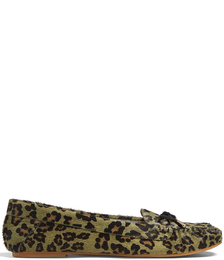 Jack Rogers Millie Leopard Print Calf Hair Moccasins
