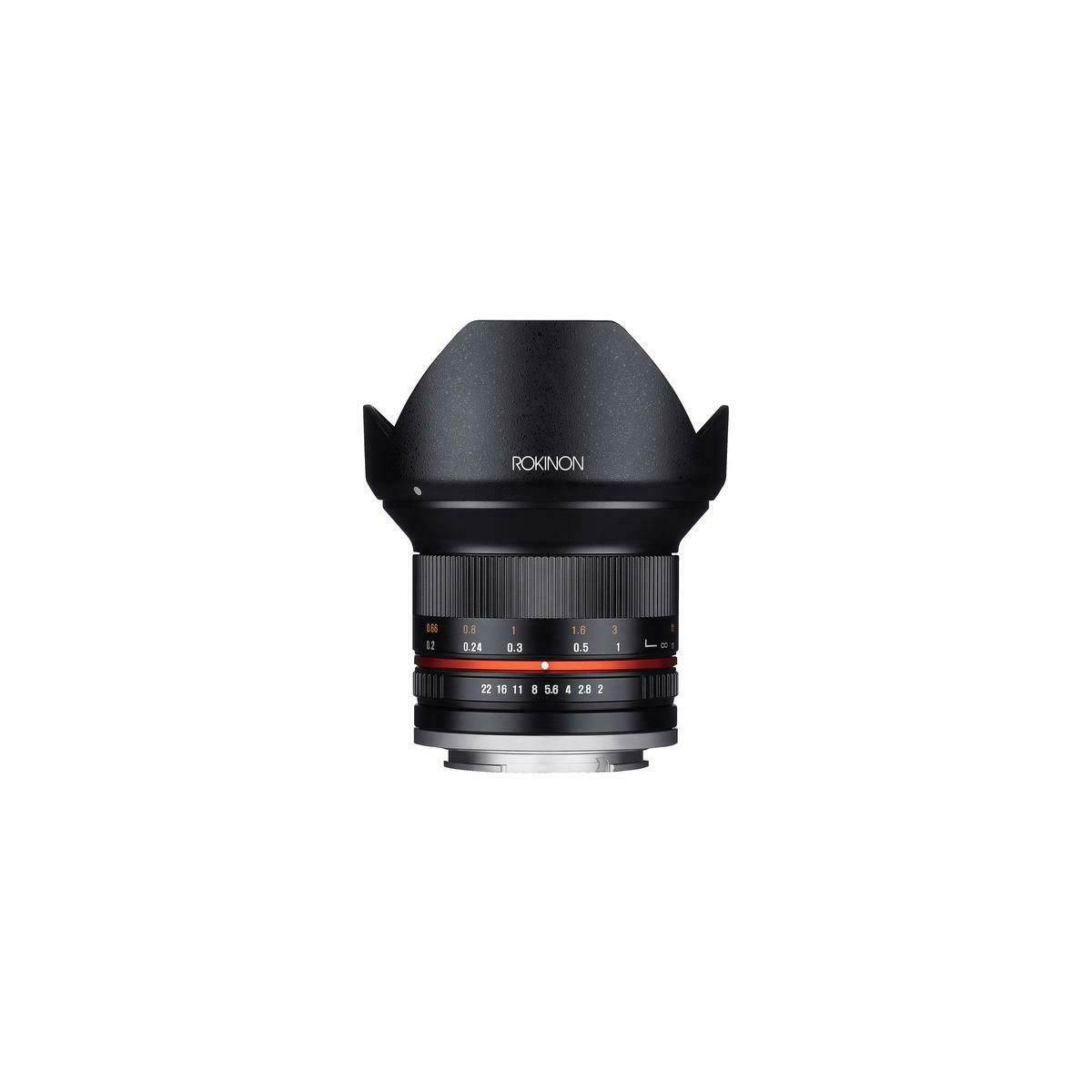 Rokinon 12mm f/2.0 NCS CS Lens for Sony E Mount Nex Series Mirrorless Cameras