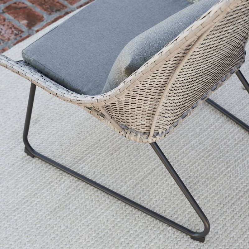 Breckenridge 4pc Seating Set Java Brown Fame Sunbrella Meredian Brick Red Fabric - La-Z-Boy