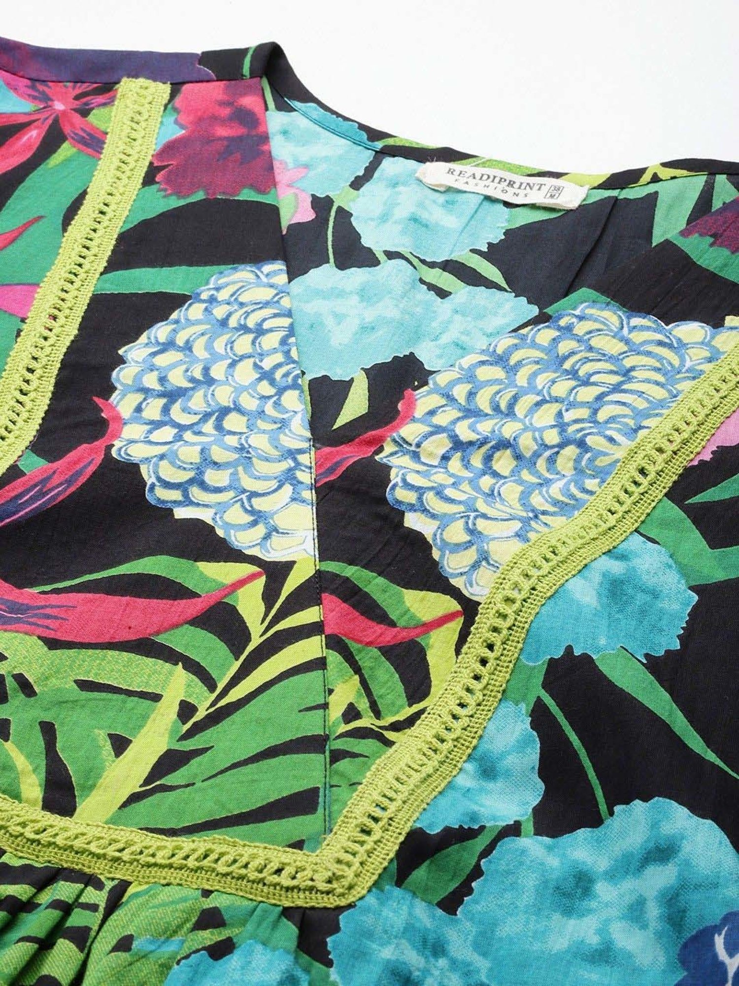 READIPRINT FASHIONS Black Cotton Printed Kurta Pant Set