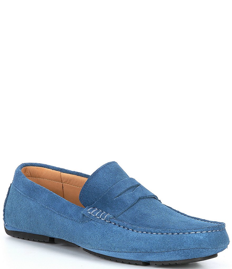 Flag LTD. Men's Morgan Suede Leather Penny Loafer Moccasins
