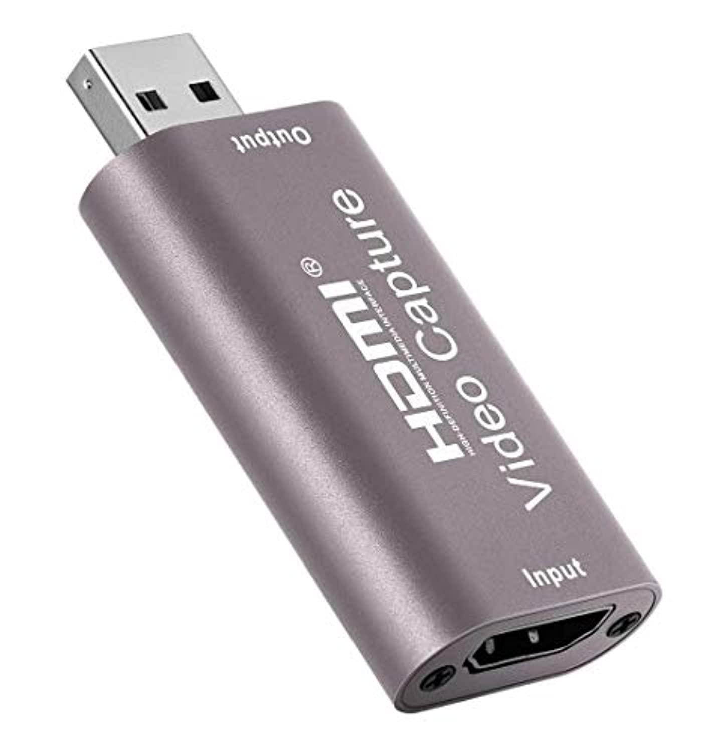 audio video capture card, hdmi to usb 4k/1080p reliable portable video converter for game streaming live broadcasts video recor