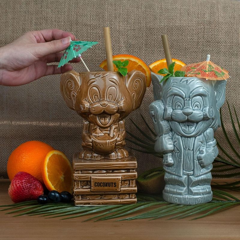 Beeline Creative Geeki Tikis Tom and Jerry Ceramic Mugs | Set of 2
