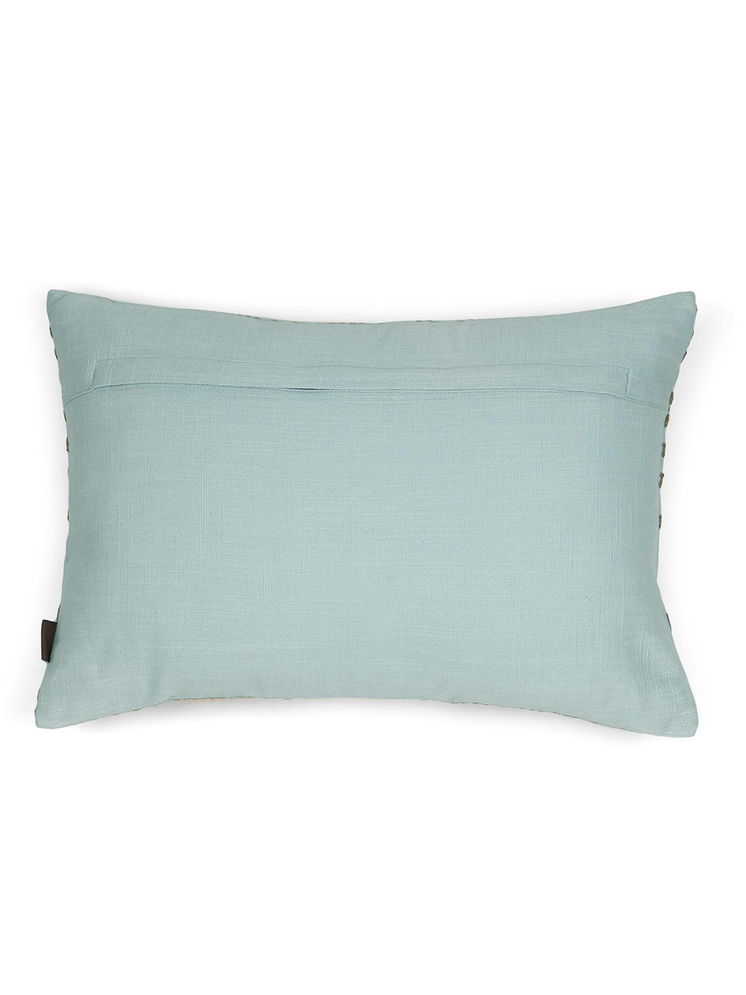 Pure Home and Living Blue Cotton Embroidery Cushion Covers