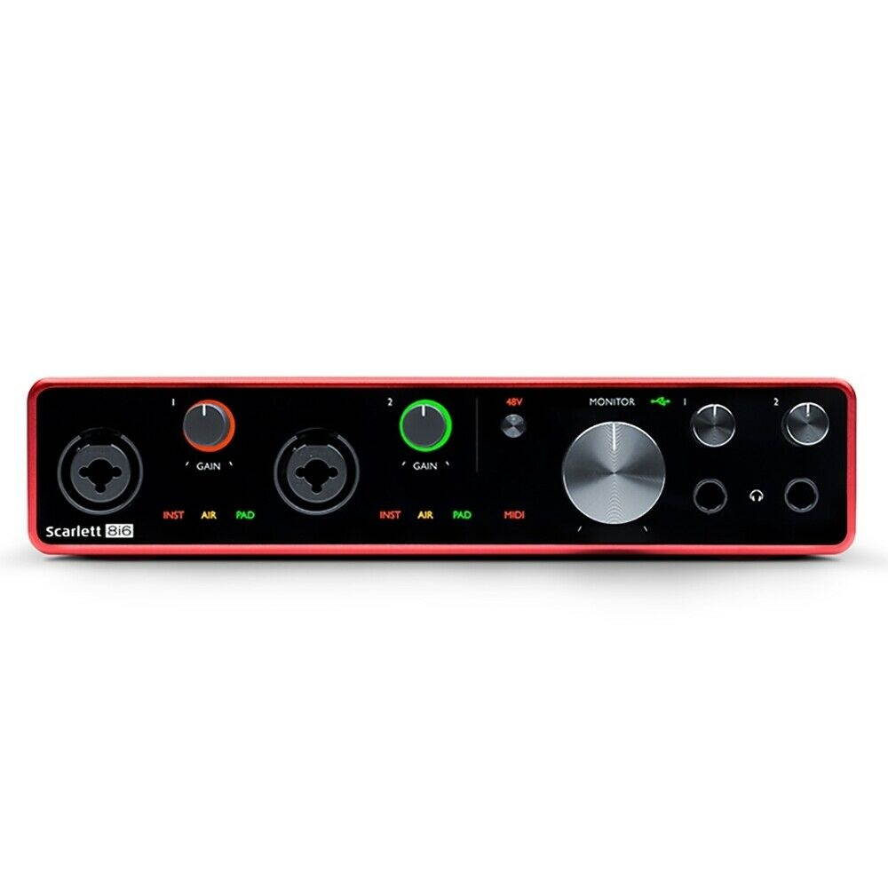 Focusrite Scarlett 8i6 Audio Recording Interface, USB 2.0, 24-bit / 192kHz
