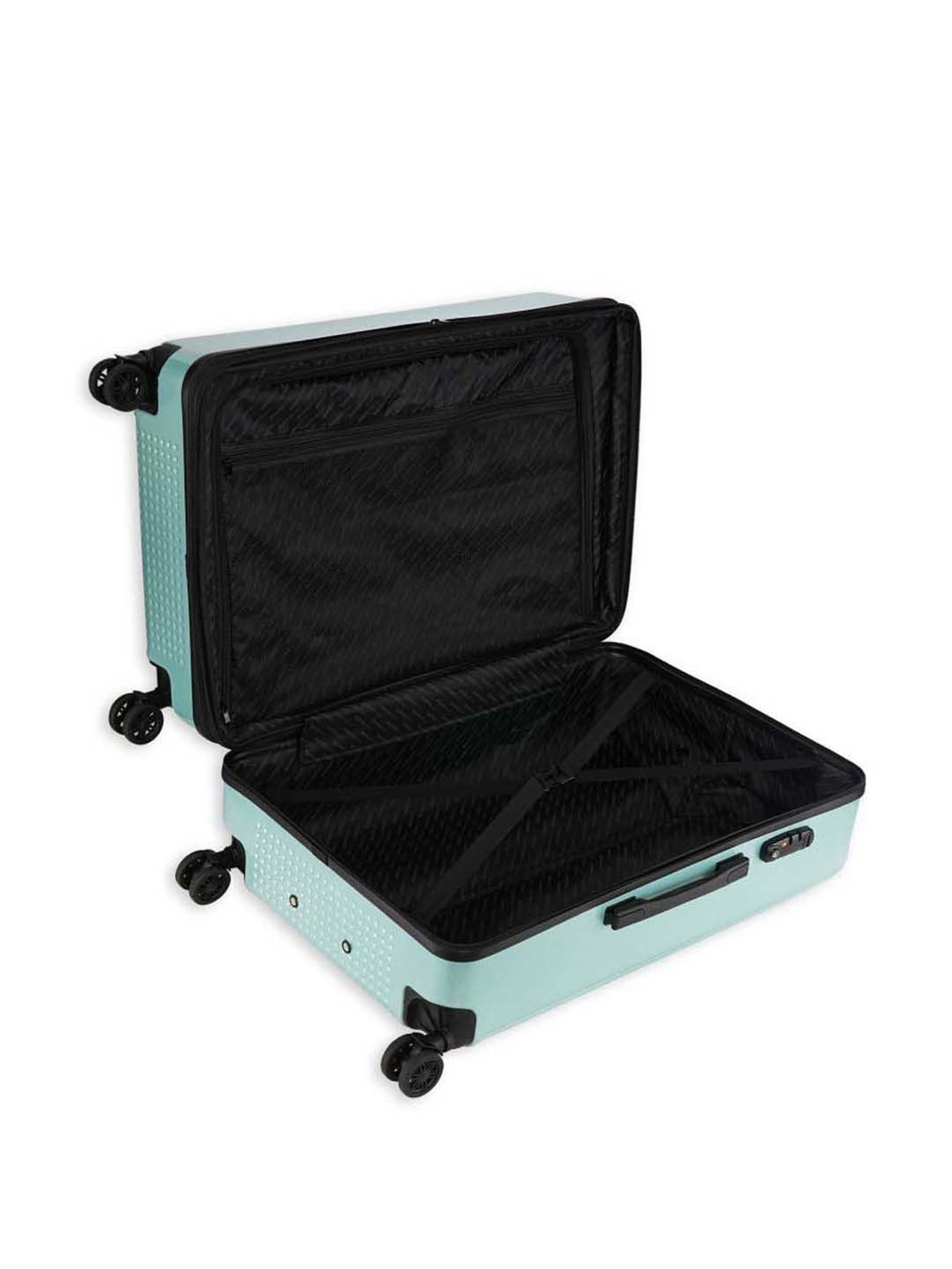 Swiss Brand Vernier Turquoise 8 Wheel Small Hard Cabin Trolley - 36 Inch