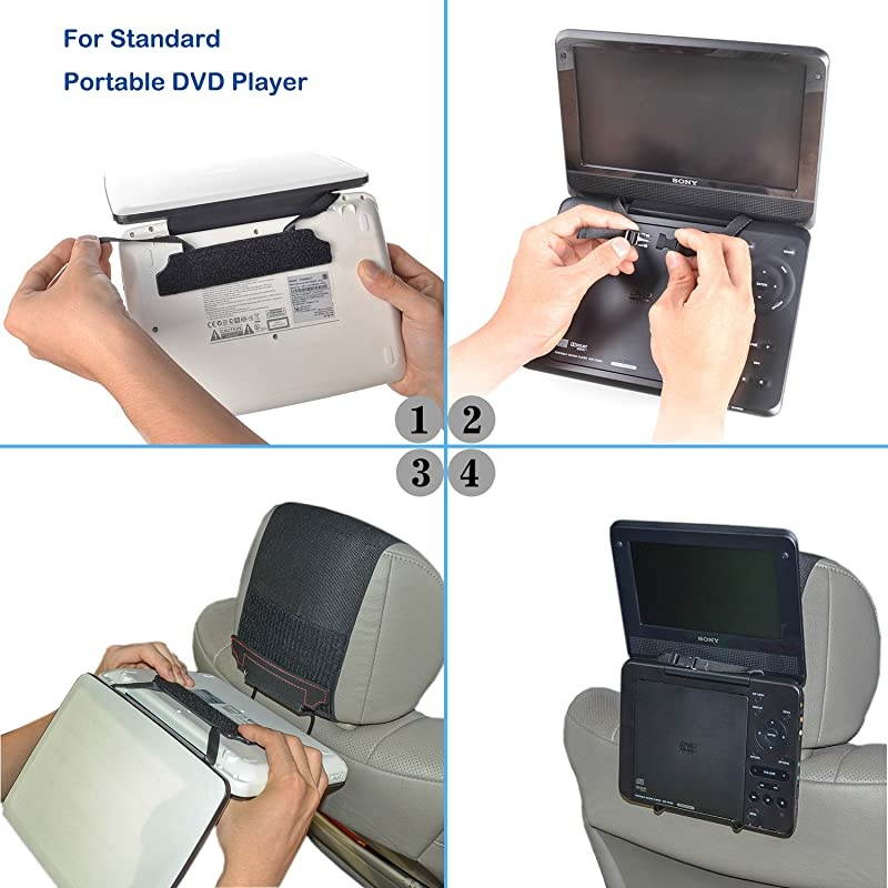 Universal Car Headrest Mount Holder for Portable DVD Player