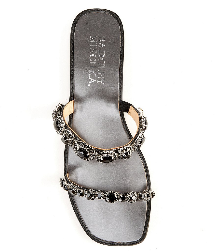 Badgley Mischka Reed Jeweled Strap Detail Sandals