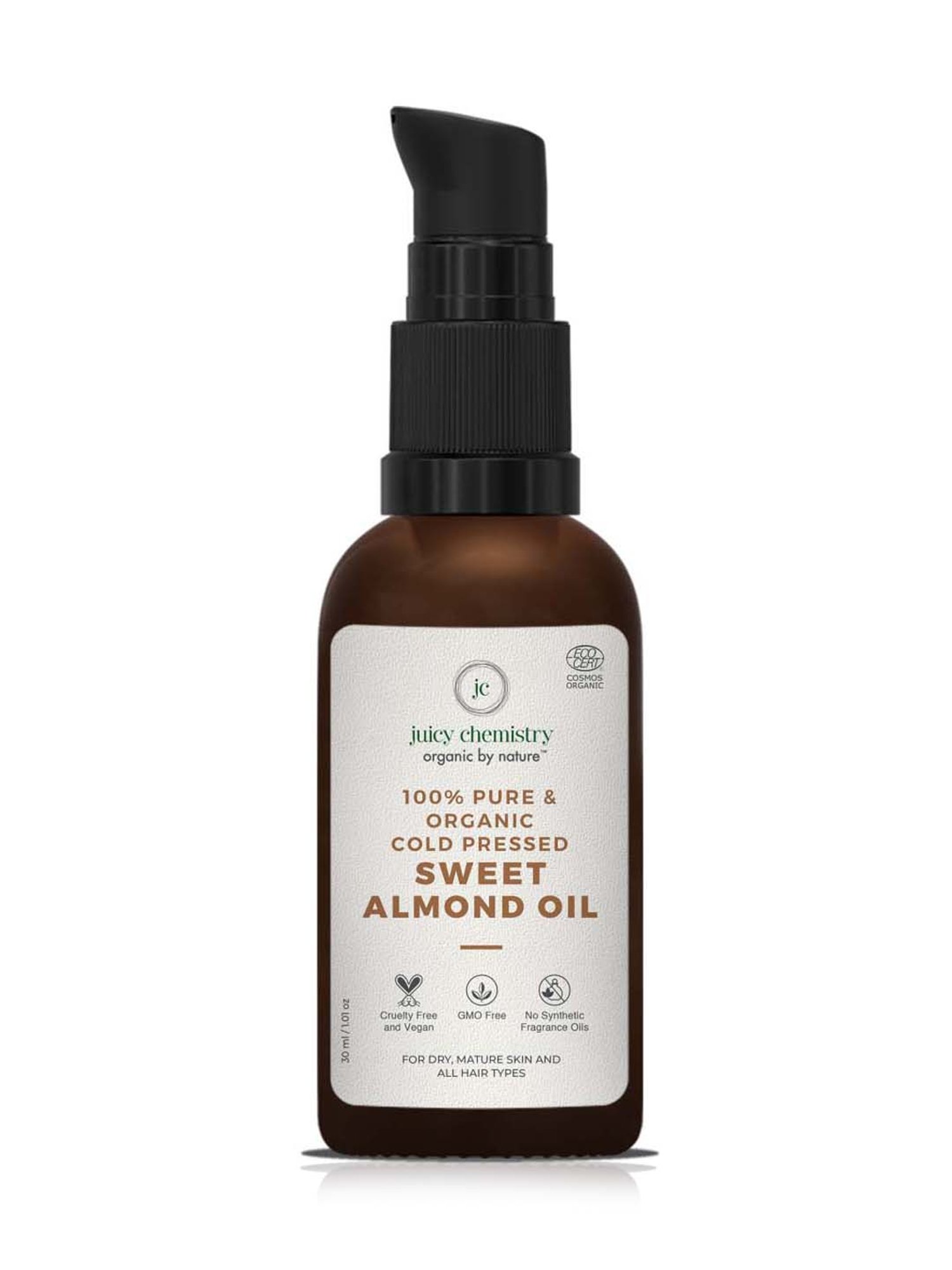 Juicy Chemistry Sweet Almond Cold Pressed Carrier Oil - 30 ml