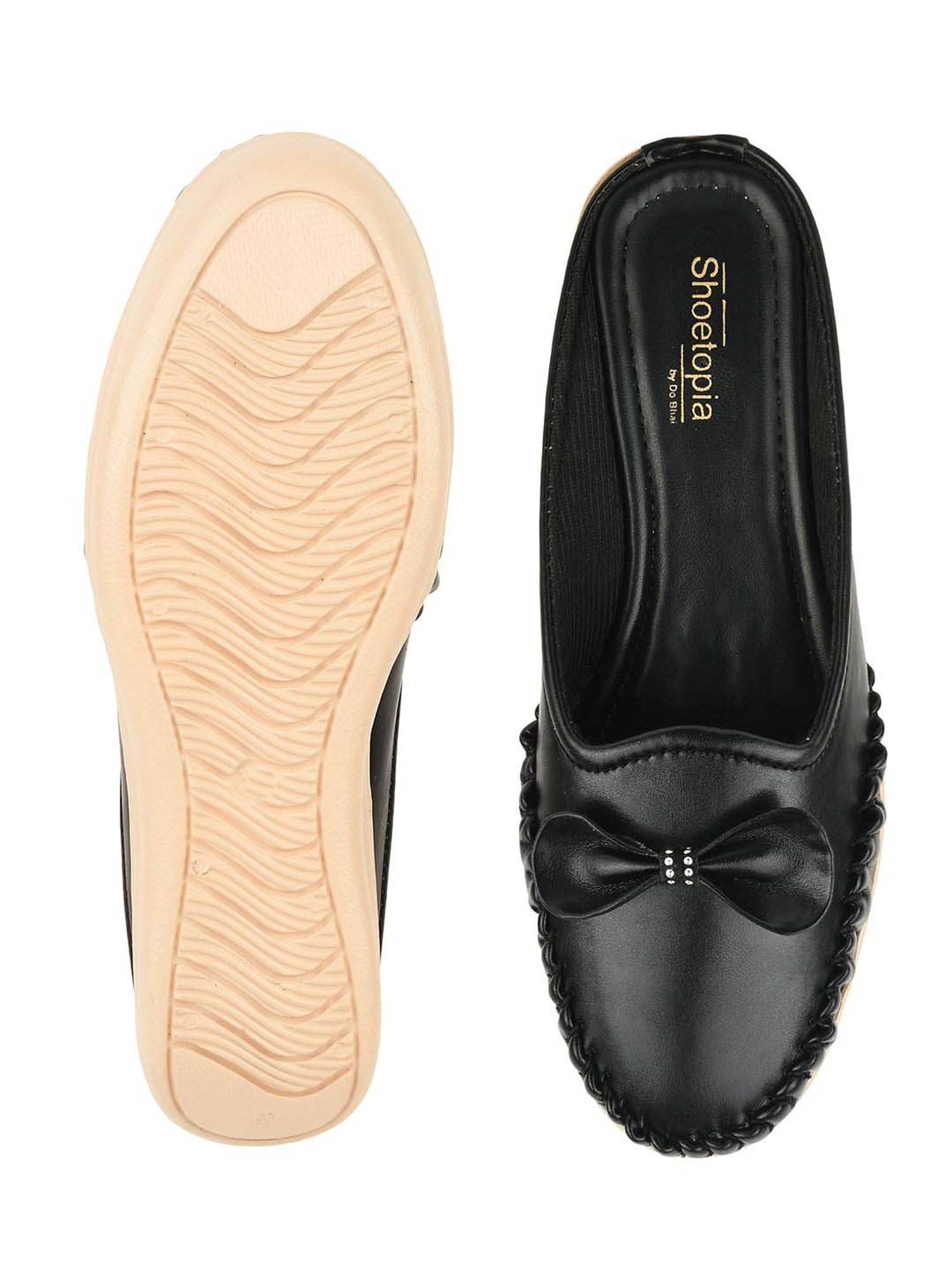 Shoetopia Kids Black Casual Slip-Ons