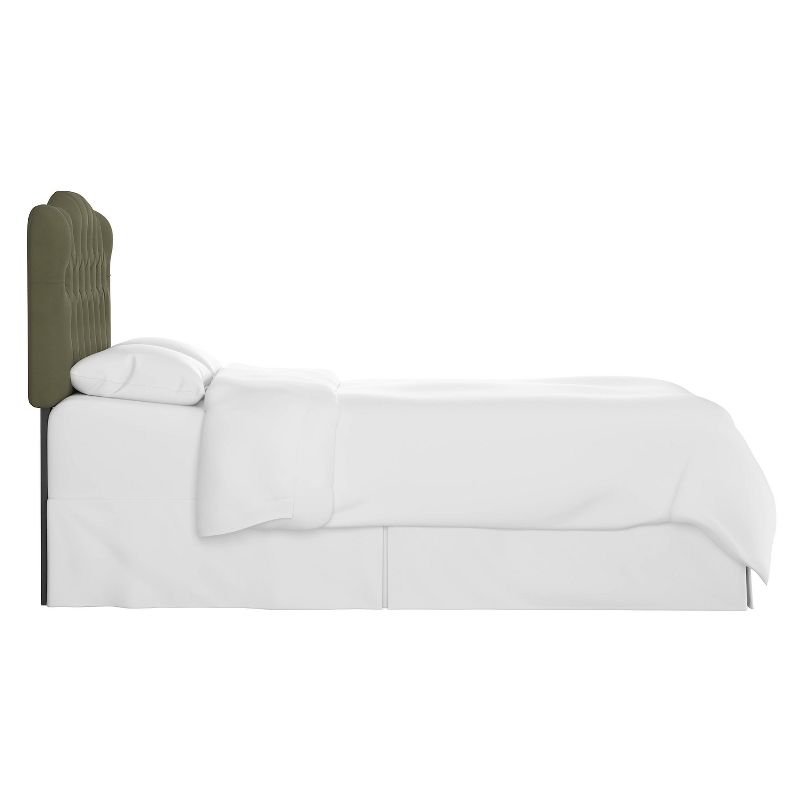 King Tufted Headboard Velvet Loden - Skyline Furniture