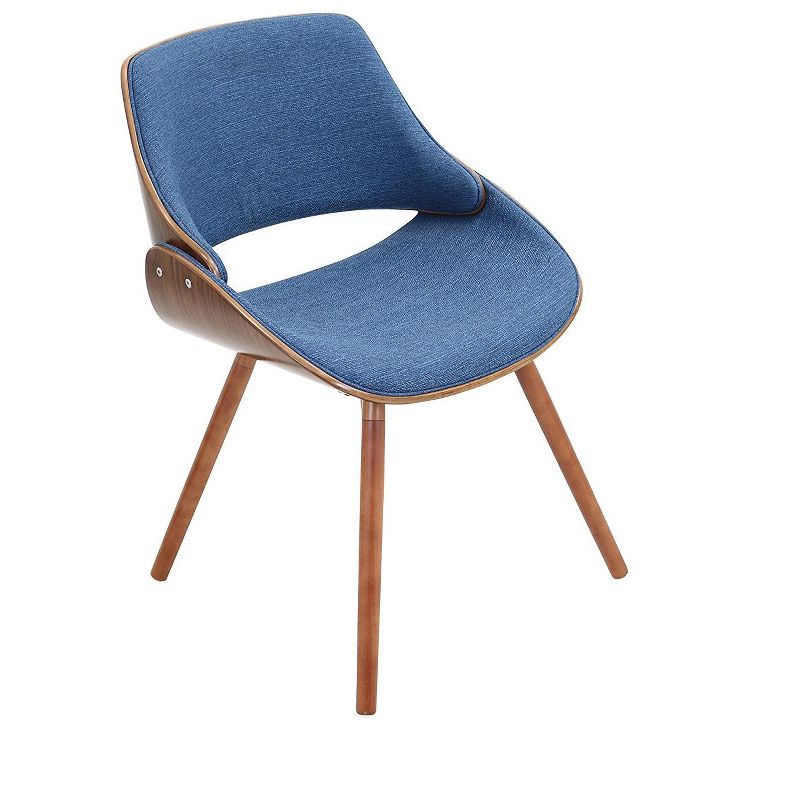 Fabrizzi Chair - Walnut, Denim Blue - LumiSource