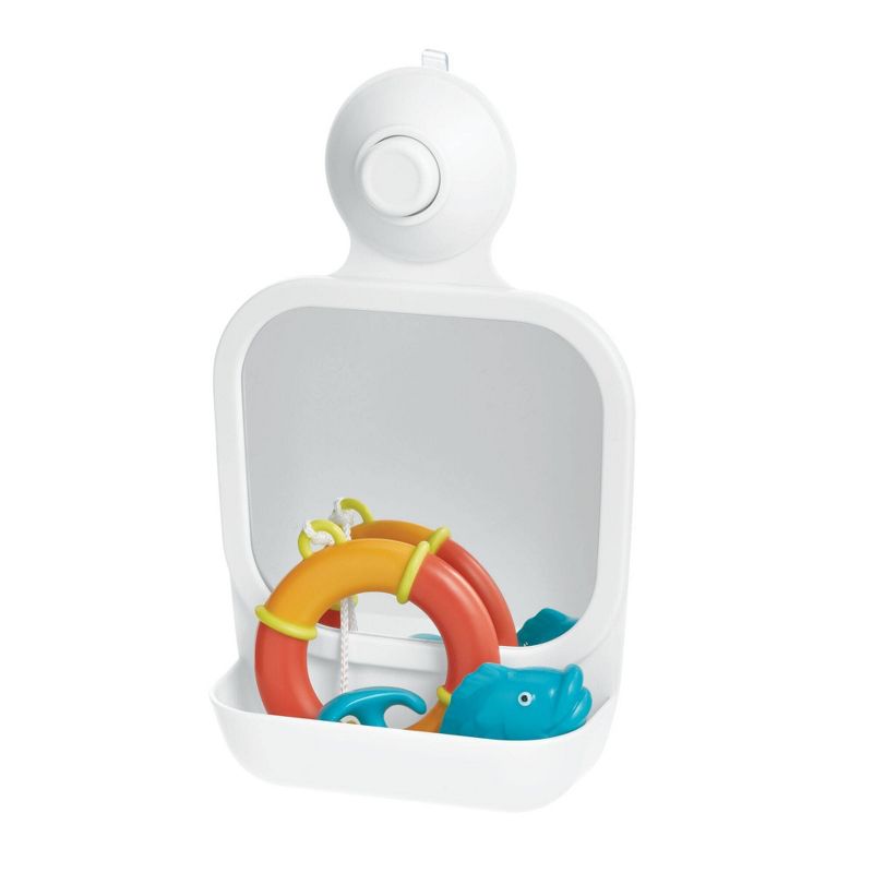 Cade Push Lock Suction Mirror White - iDESIGN