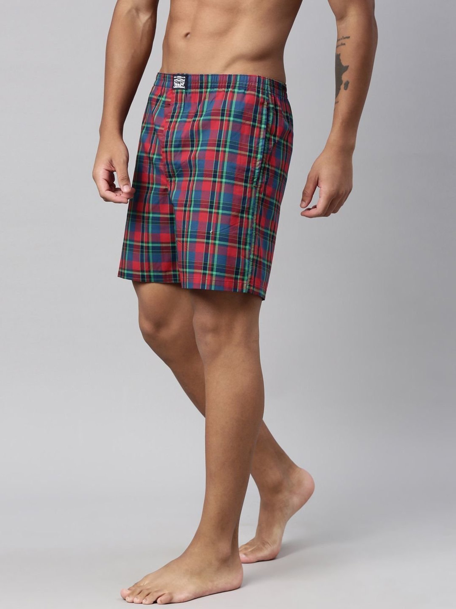 Levi's Multi Cotton Regular Fit Checks Boxers