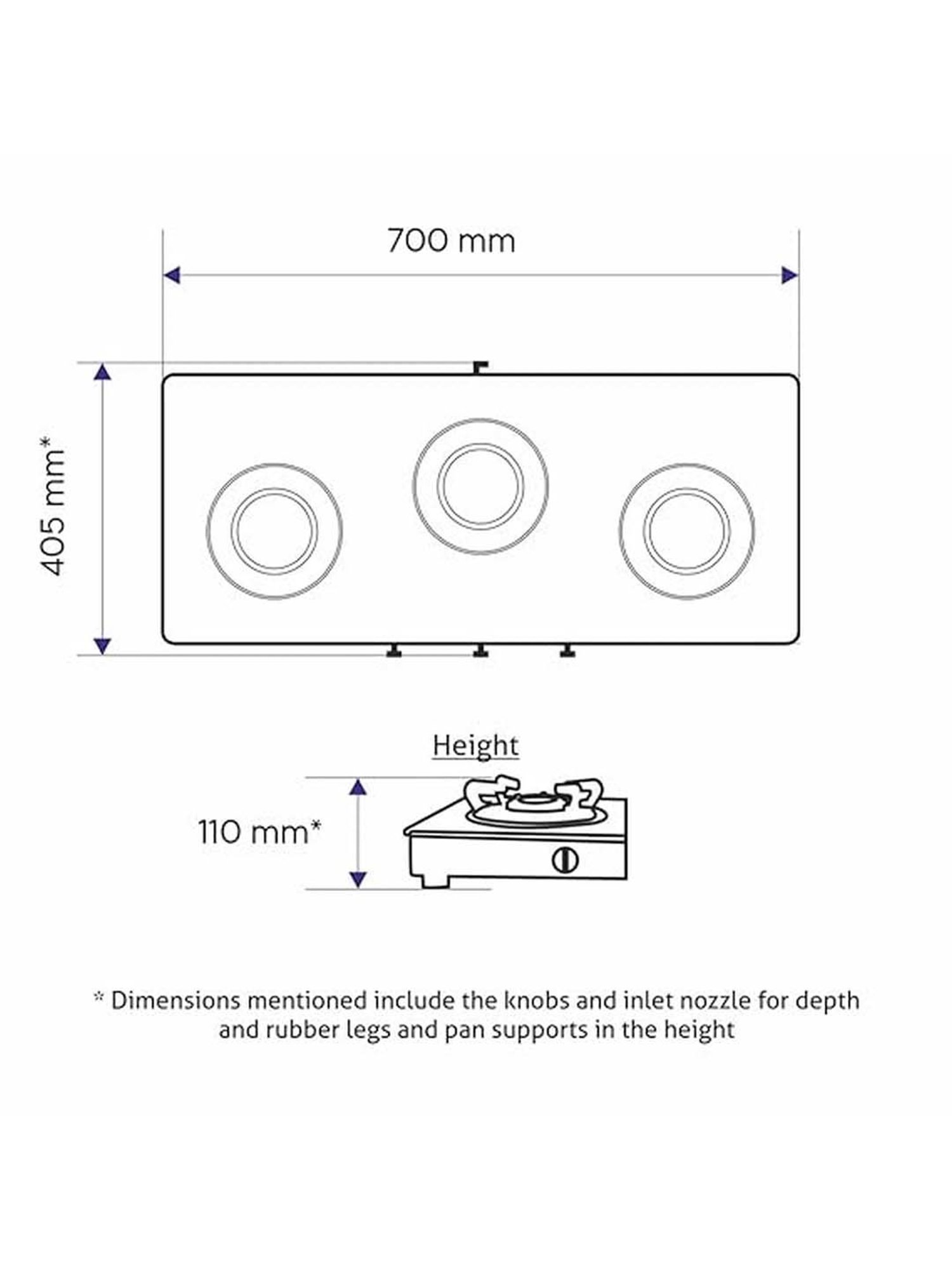 Glen LPG Gas Stoves with 3 Burner