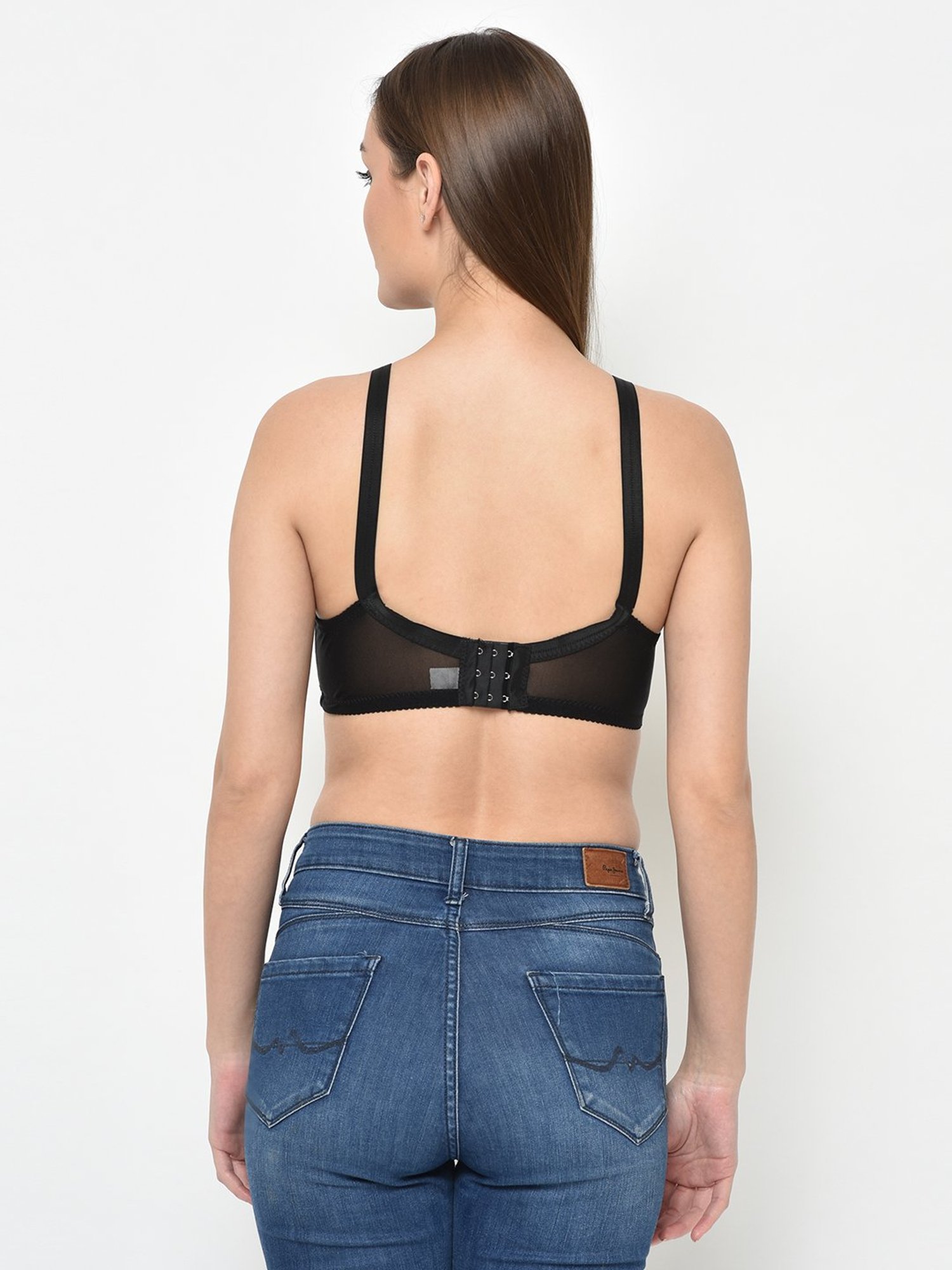 Da Intimo Black Non Wired Non Padded Full Coverage Bra