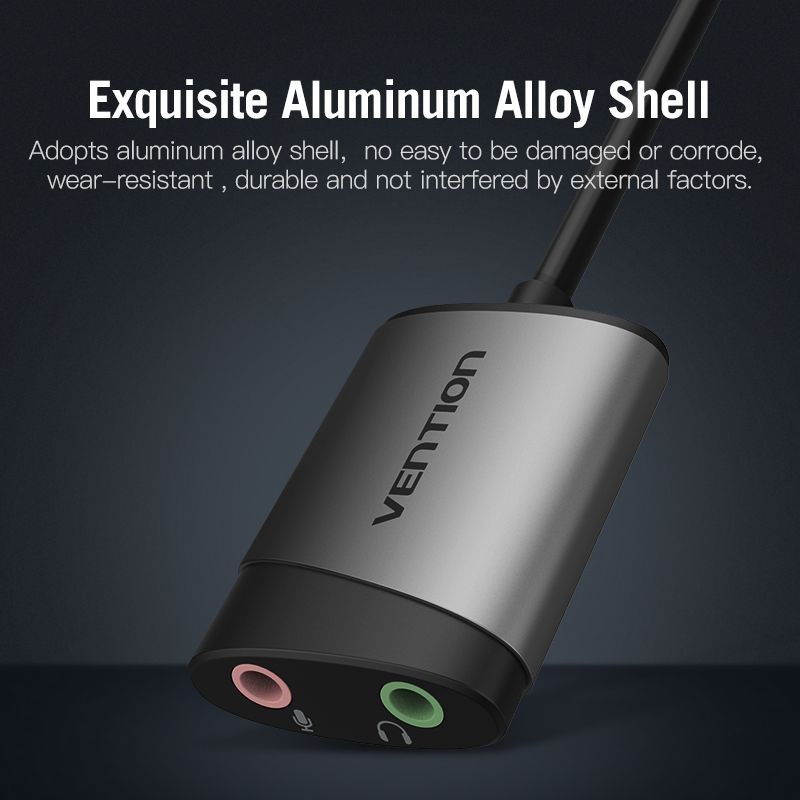 Vention Sound Card USB To Jack 3.5mm Audio Adapter USB audio interface external sound card For PC PS4 Headset Headphone USB Soundcard