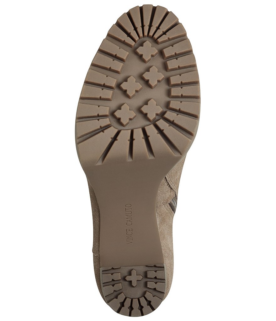 Vince Camuto Hevana Block Heel Peep Toe Suede Booties