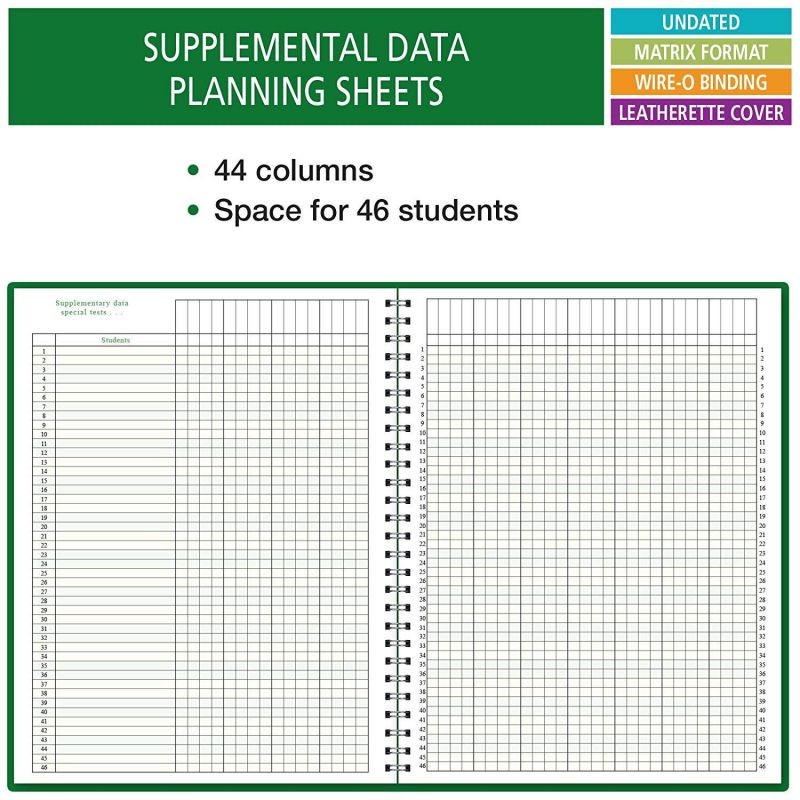 Combination Plan and Record Book: One efficient 8-1/2" x 11" book for lesson plans and grades combines W101 and R1010 (PR7-10)