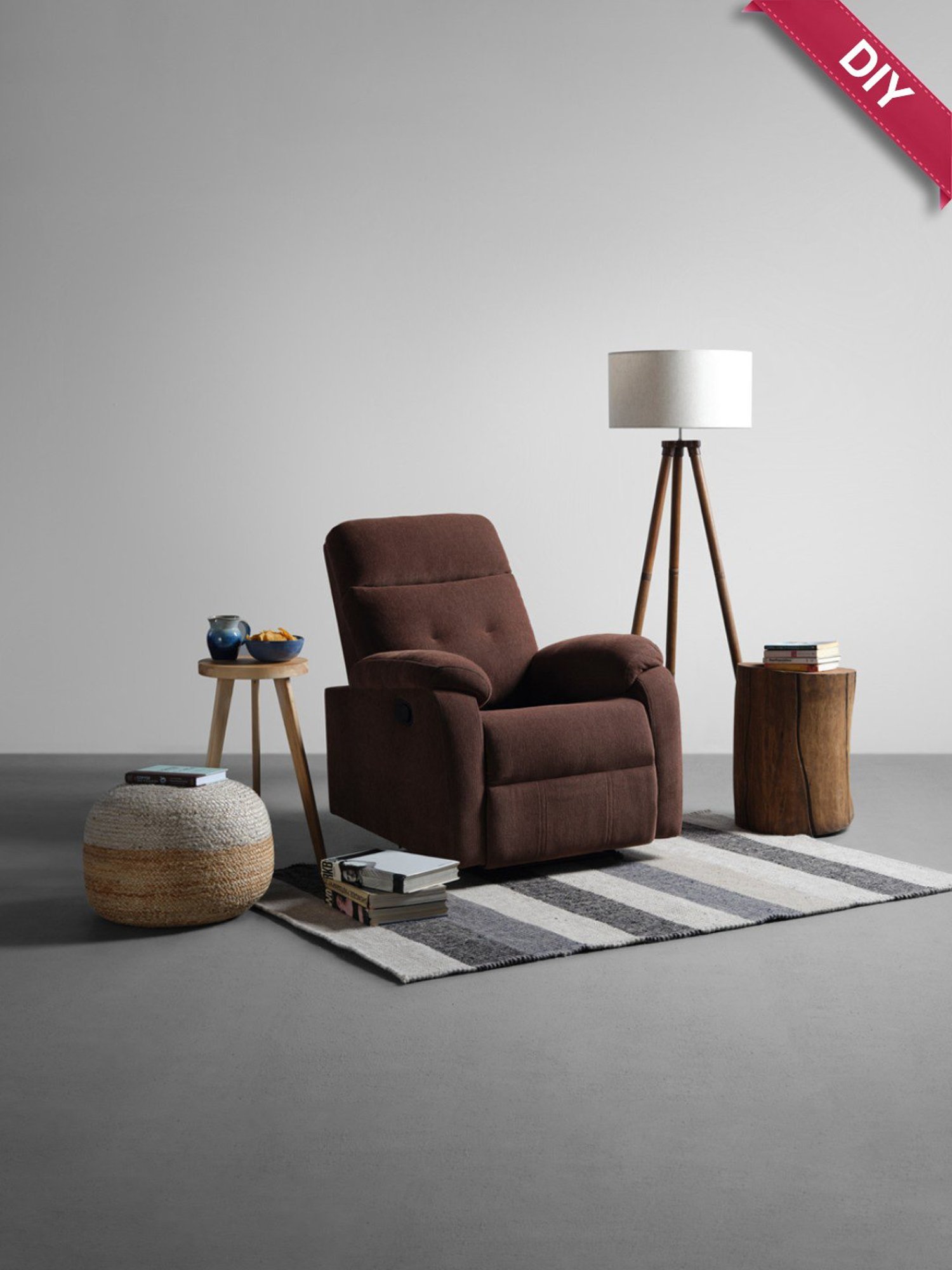 Durian Berry Black Premium Leatherette 2 Seater Sofa