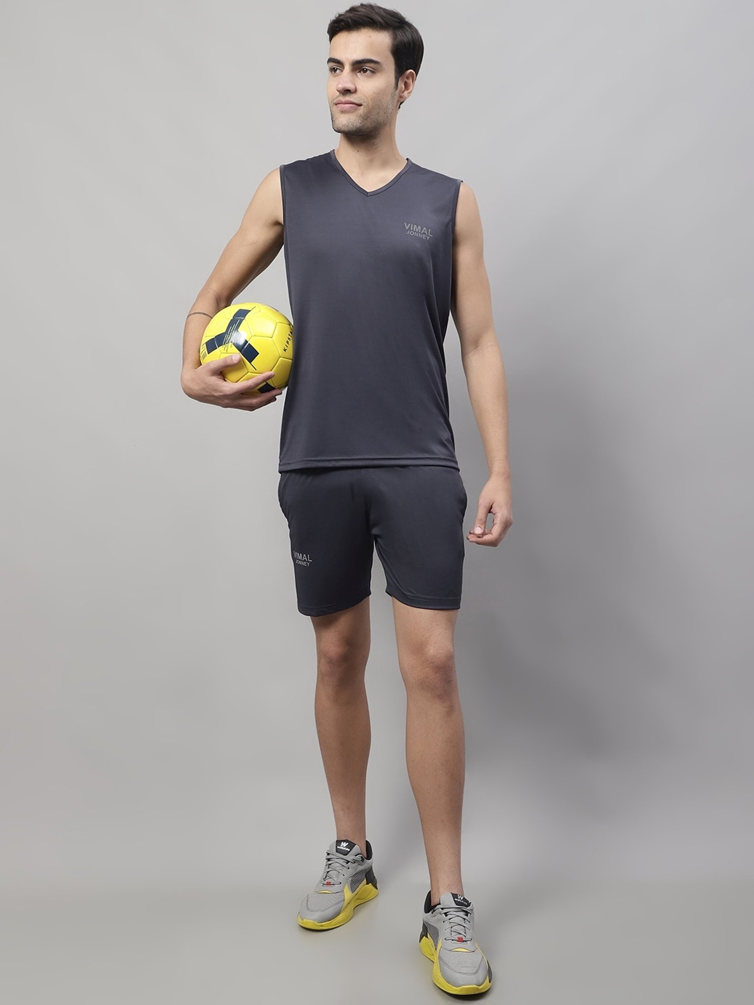 Vimal Jonney Black & Grey Regular Fit Co-Ord Set Pack Of 2