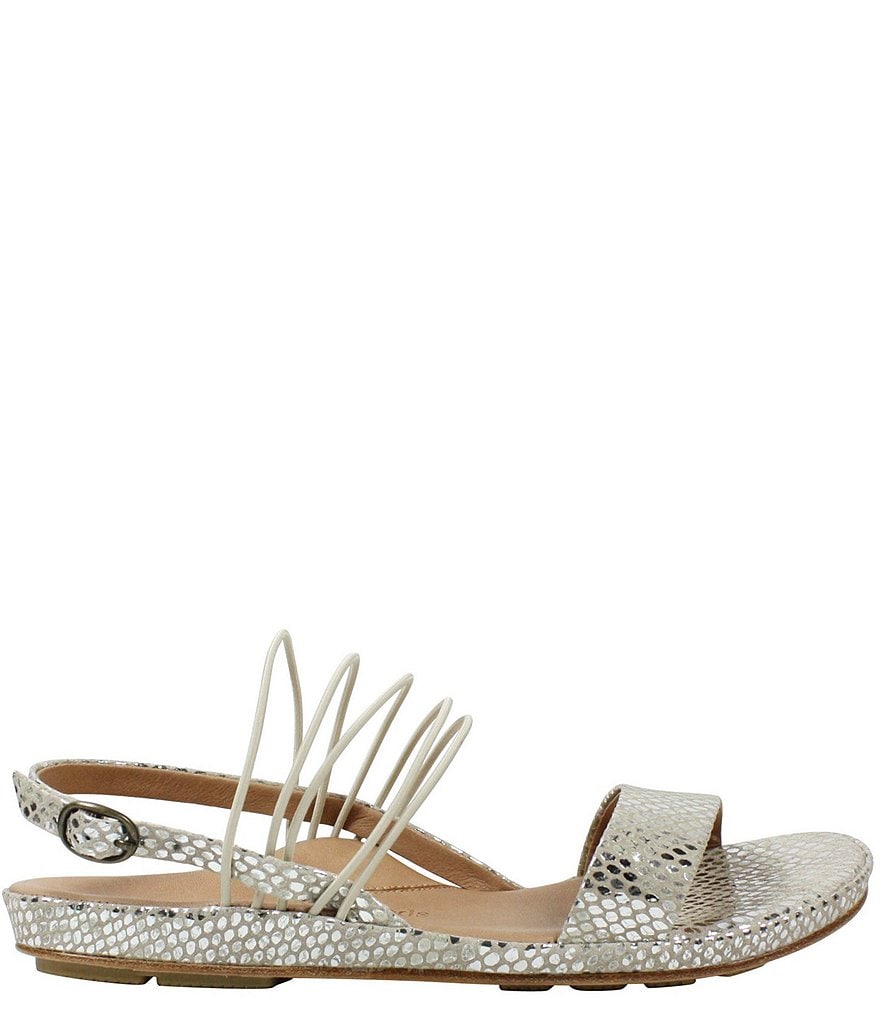 L'Amour Des Pieds Demming Metallic Snake Print Sandals