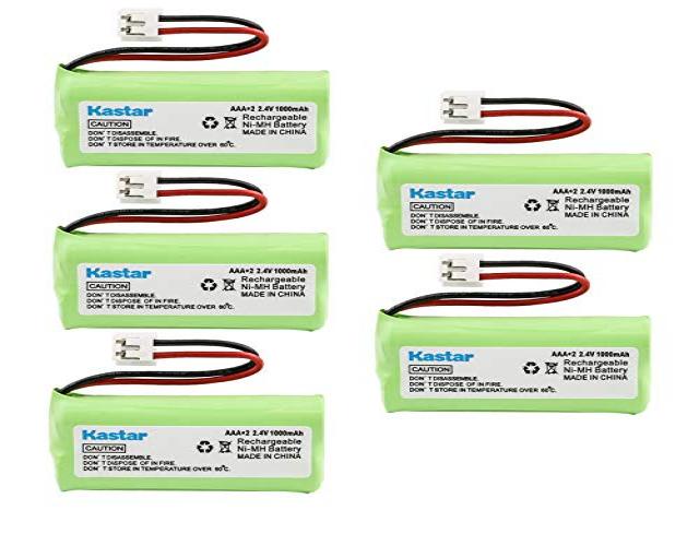 kastar 5-pack aaax2 2.4v eh 1000mah ni-mh rechargeable battery for bt184342 bt284342 bt18433 bt28433 bt-1011 bt-1022 bt-1031 vt