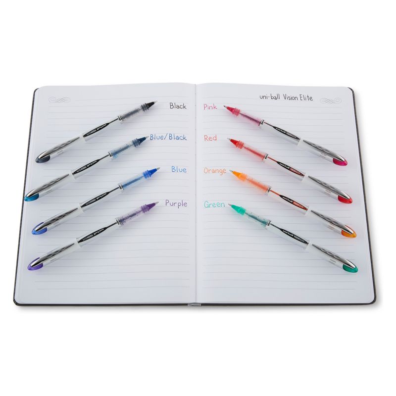 3ct Rollerball Capped Pens Black - Uni-ball Vision Elite