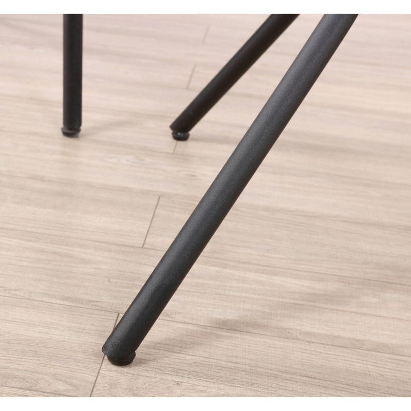 3pc Soleil Outdoor Bistro Set with 2 Papasan Chairs & Table - Black/Yellow - Alaterre Furniture